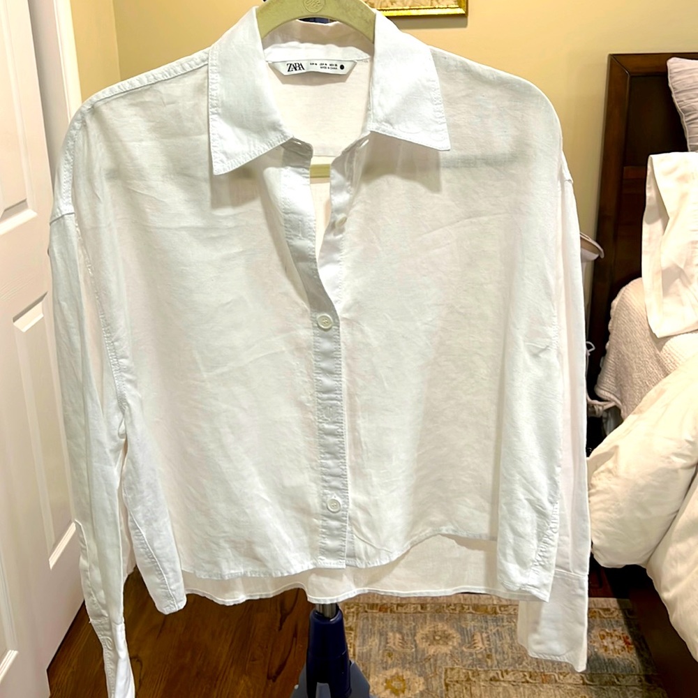 Cropped button down